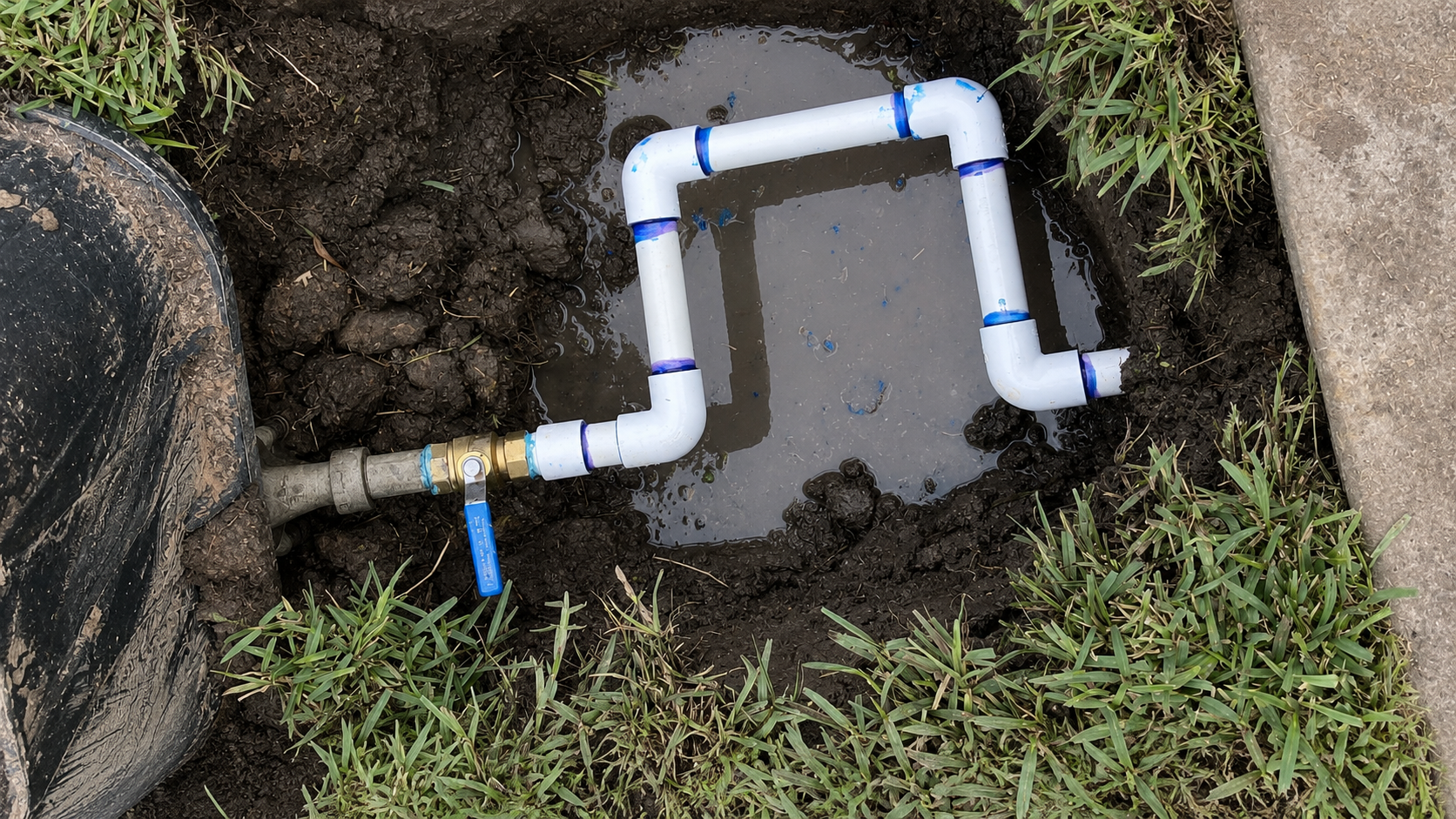 Water line repair service