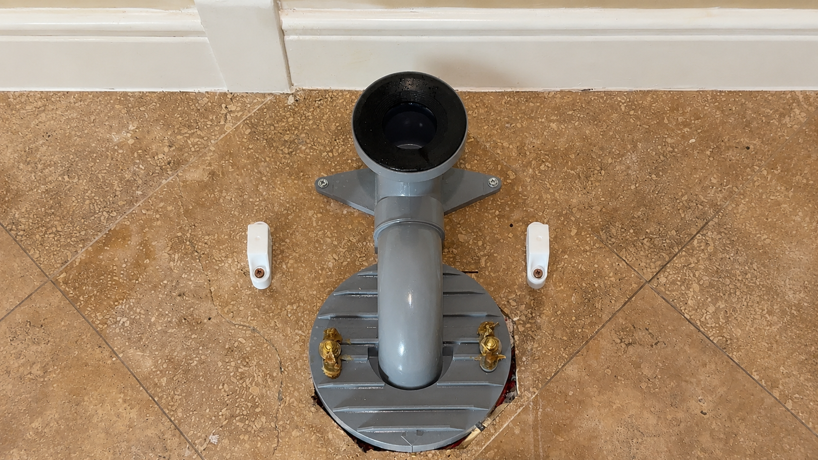 Toilet flange area during repair